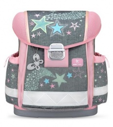 Iskolatáska, fémcsat, BELMIL "Classy Shine Bright", csillagok