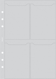 Kalendárium betét, kártyatartó, personal méret, FILOFAX