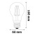 LED izzó, filament, E27, gömb, A60, 8,5W, 1055lm, 2700K, AVIDE